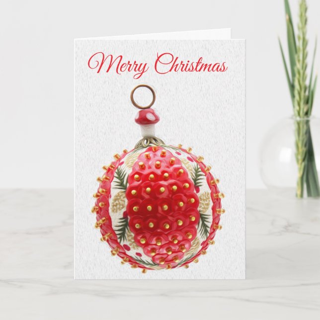 Carte de Noël Champignon Chanceux (Devant)