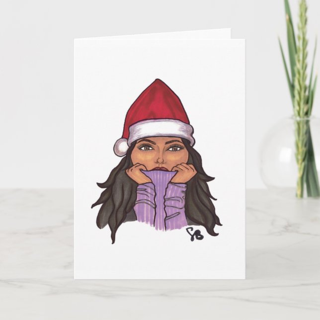 Carte de Noël - chandail fille (Devant)