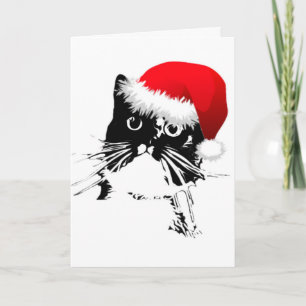 Carte de Noël Chat "Jingle Bells"