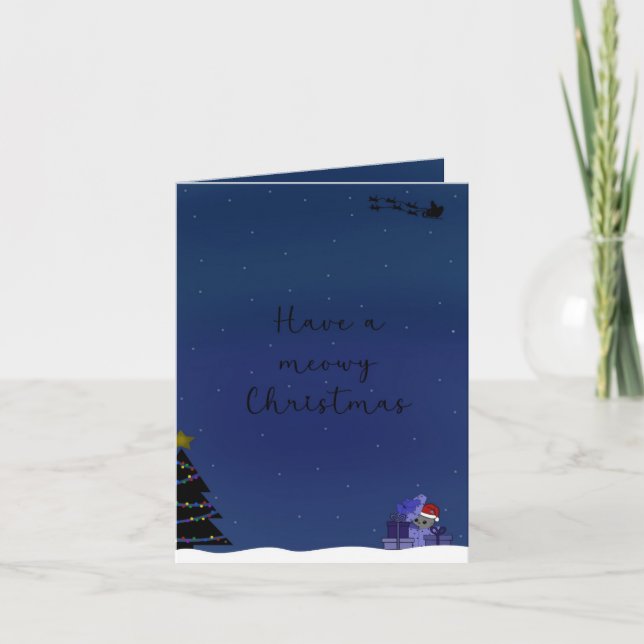 Carte de Noël 'chats' (Devant)