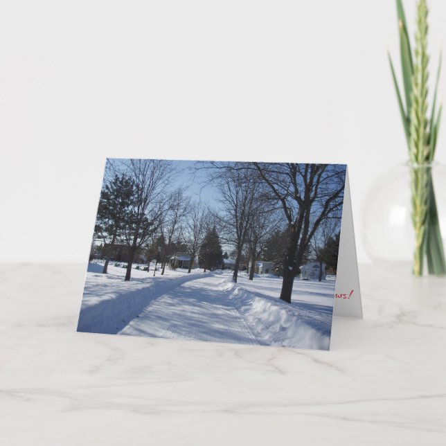 Carte de Noël "Chemin du Village" (Devant)