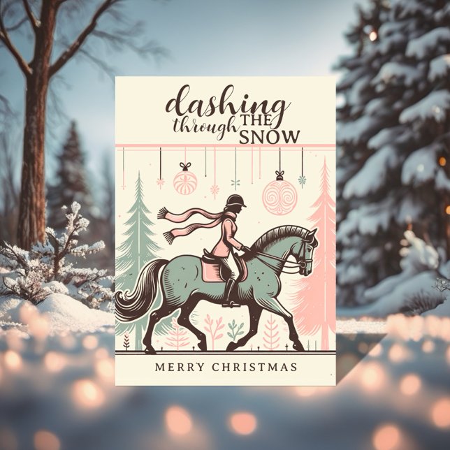 Carte de Noël Cheval (Instant Download!)