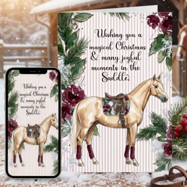 Carte de Noël Cheval (Créateur téléchargé)