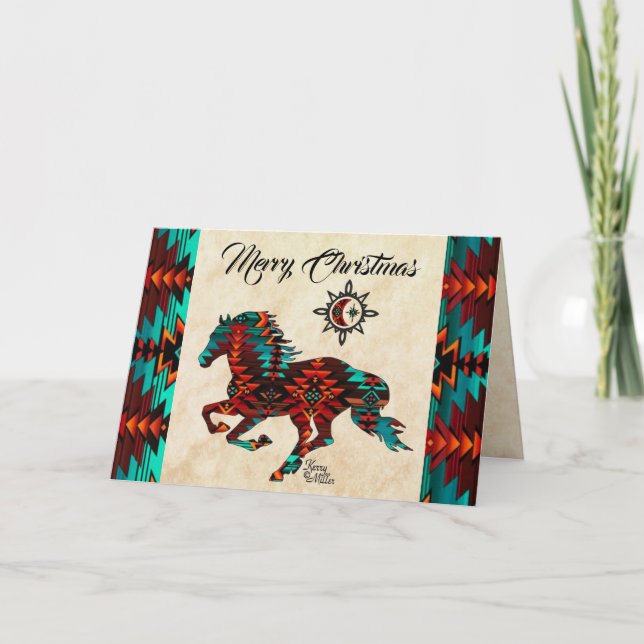Carte de Noël Cheval du Sud-Ouest (Devant)