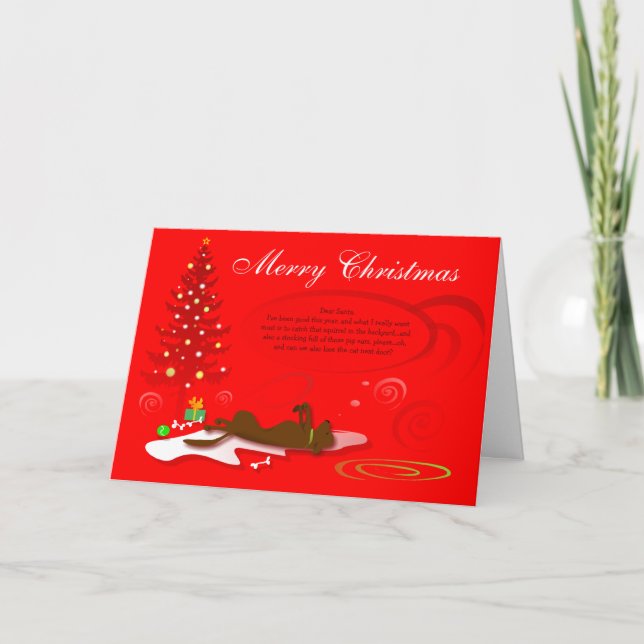 Carte de Noël - Chien du Labrador au chocolat - Ro (Devant)