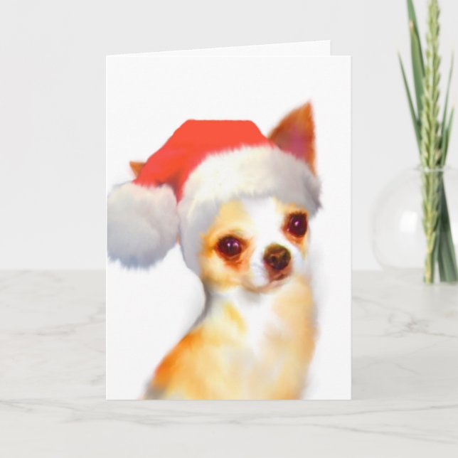 Carte de Noël Chihuahua (Devant)