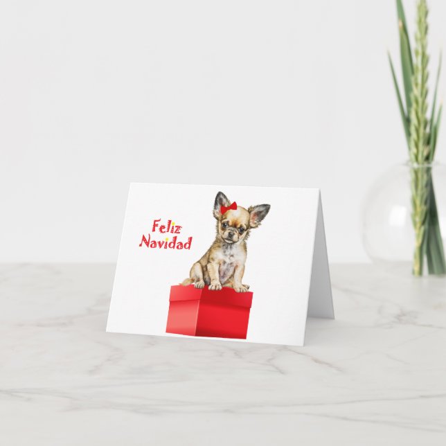 Carte de Noël Chihuahua Puppy (Devant)