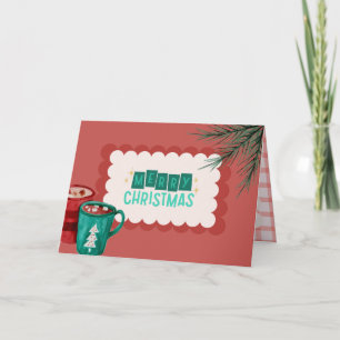 Carte de Noël Chocolat Chaud Cosy Personnalisée