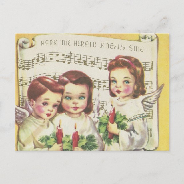 Carte de Noël Choir vintage (Devant)