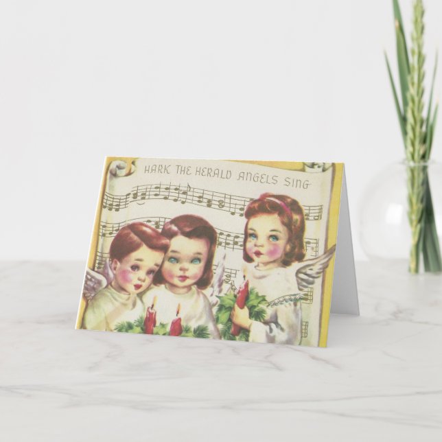 Carte de Noël Choir vintage (Devant)