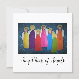 Carte de Noël : Chorale Vibrante d'anges