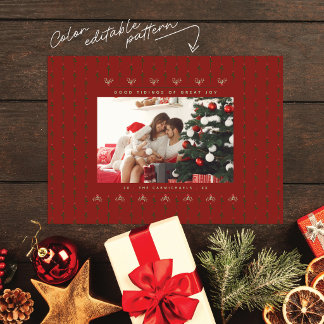 Carte de Noël chrétienne avec photo | Arbres et ho
