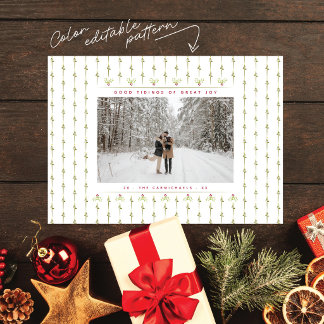 Carte de Noël chrétienne avec photo | Arbres et ho