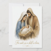 Carte de Noël chrétienne de la Nativité