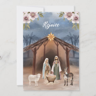 Carte de Noël chrétienne Jesus Nativité