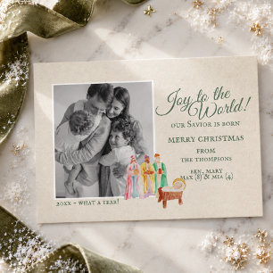 Carte de Noël chrétienne Joy to the World Photo