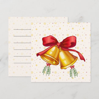 Carte de Noël Classique aux Cloches de Noël