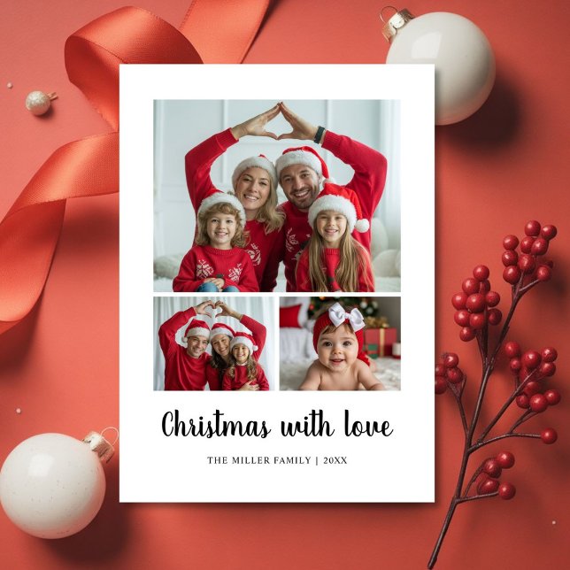 Carte de Noël classique avec amour Famille (Créateur téléchargé)