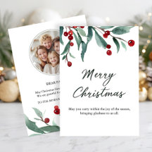 Carte de Noël classique avec vœu chaleureux d'hive
