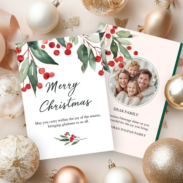 Carte de Noël classique avec vœu chaleureux d'hive (Créateur téléchargé)