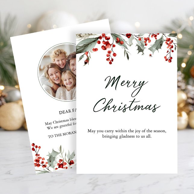 Carte de Noël classique avec vœu chaleureux d'hive (Créateur téléchargé)