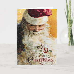Carte de Noël classique de style ancien du Père No