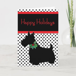Carte de Noël classique de Terrier d'écossais