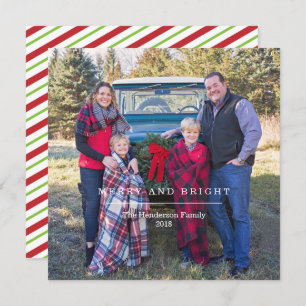 Carte de Noël classique Joyeuse et brillante