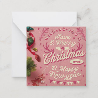 Carte de Noël classique, vous souhaite un joyeux N