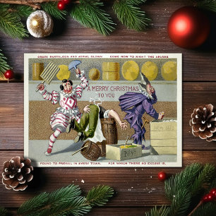 Carte de Noël Clowns Victorien