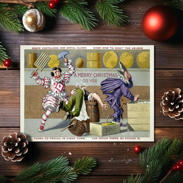 Carte de Noël Clowns Victorien (Créateur téléchargé)