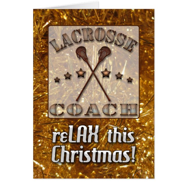 Carte de Noël Coach Steampunk Lacrosse (Devant)