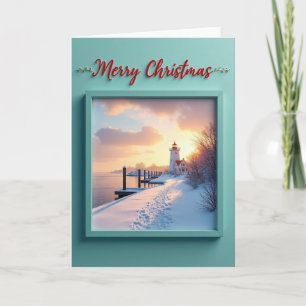 Carte de Noël Coastal Winter Glow