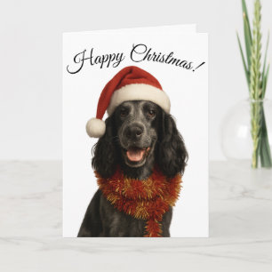 Carte de Noël Cocker Spaniel Joyeux