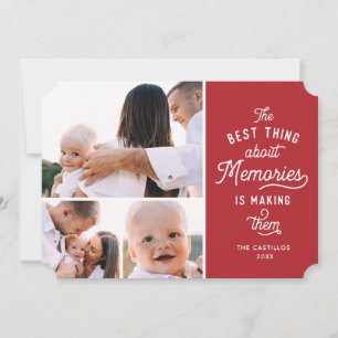 Carte de Noël Collage de Photos Souvenirs