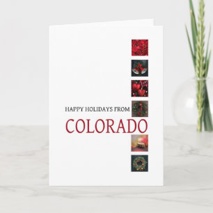 Carte de Noël Colorado avec ornements