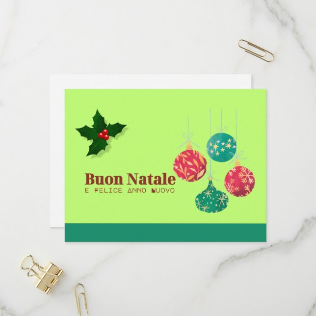 Carte de Noël colorée et joyeuse (Devant/Arrière en situation)