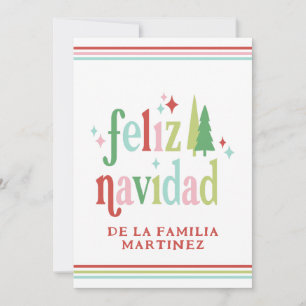 Carte de Noël colorée Feliz Navidad