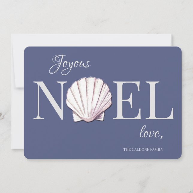 Carte de Noël Coquillages des Fêtes (Devant)
