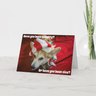 Carte de Noël Corgi