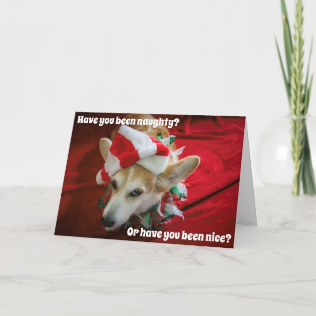 Carte de Noël Corgi (Devant)
