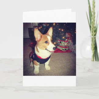 Carte de Noël Corgi