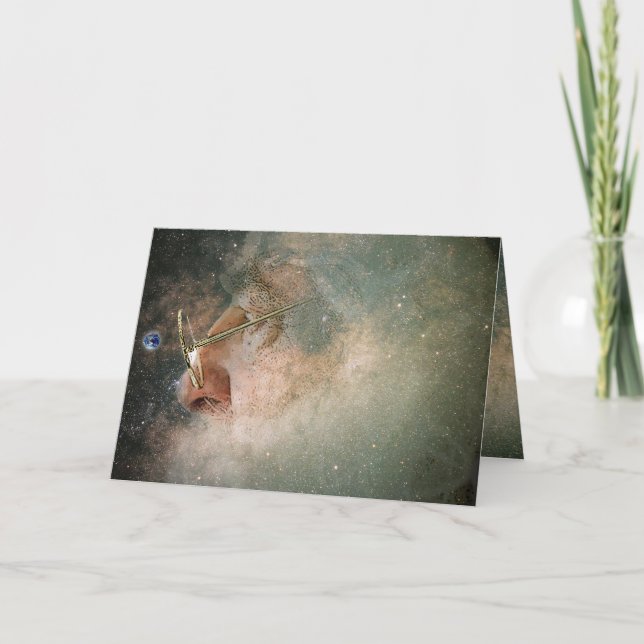 Carte de Noël Cosmic Père Noël (Devant)