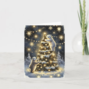 Carte de Noël Cosy Polar Bear - Winter Wonderland