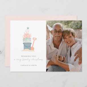 Carte De Noël Côtière Balnéaire Avec Photo