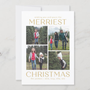 Carte de Noël couleur collage propre éditable
