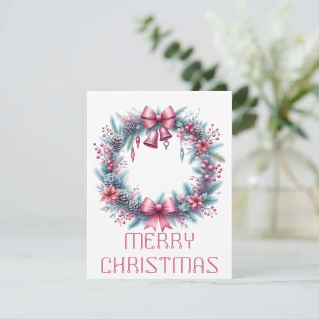Carte de Noël Couronne (Debout devant)