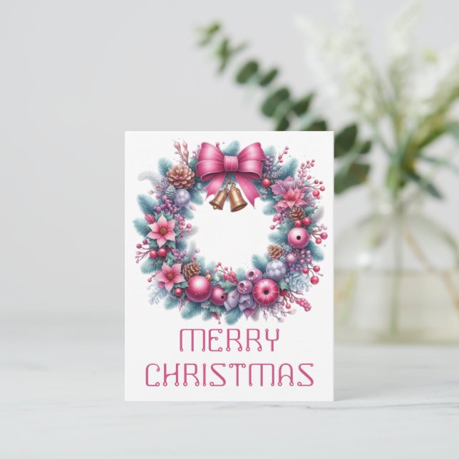 Carte de Noël Couronne (Debout devant)