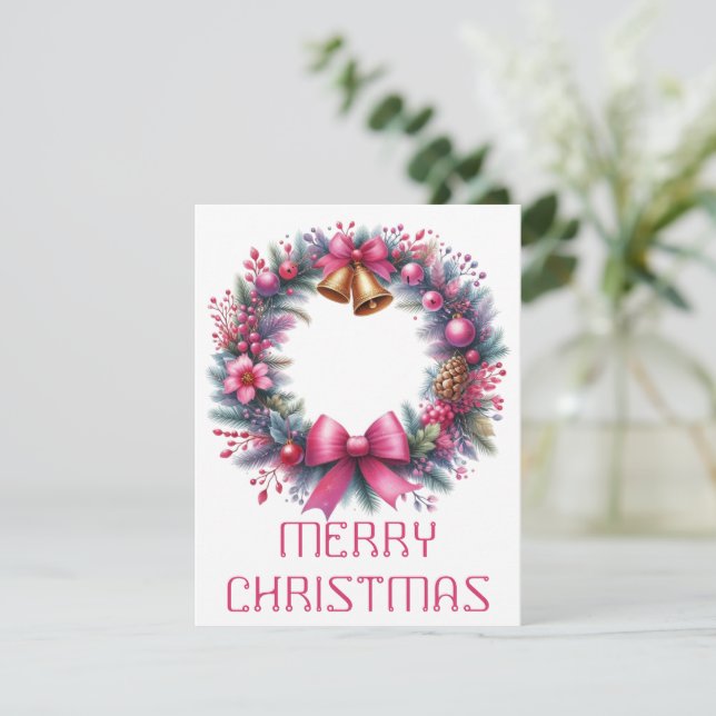 Carte de Noël Couronne (Debout devant)