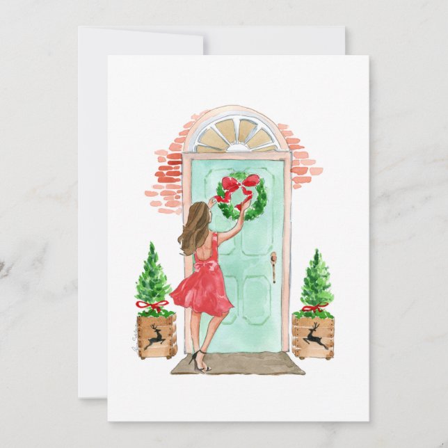 Carte de Noël "couronne de Noël" (Devant)